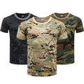 Men's 3D Camouflage T Shirt Quick Dry Outdoor Hiking Hunting Short Sleeve Top
