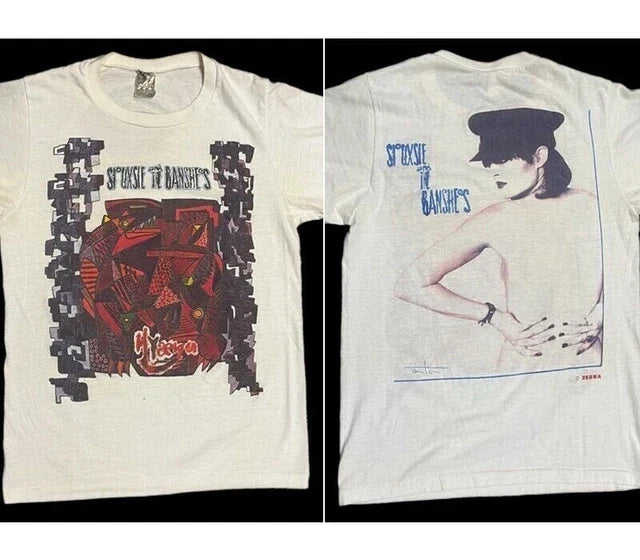 Siouxsie and the Banshees Retro style White T shirt Unisex