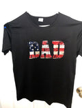 USA LETTER "DAD" FLAG PREMIUM SHIRT 100% COTTON-"NEW" Unisex