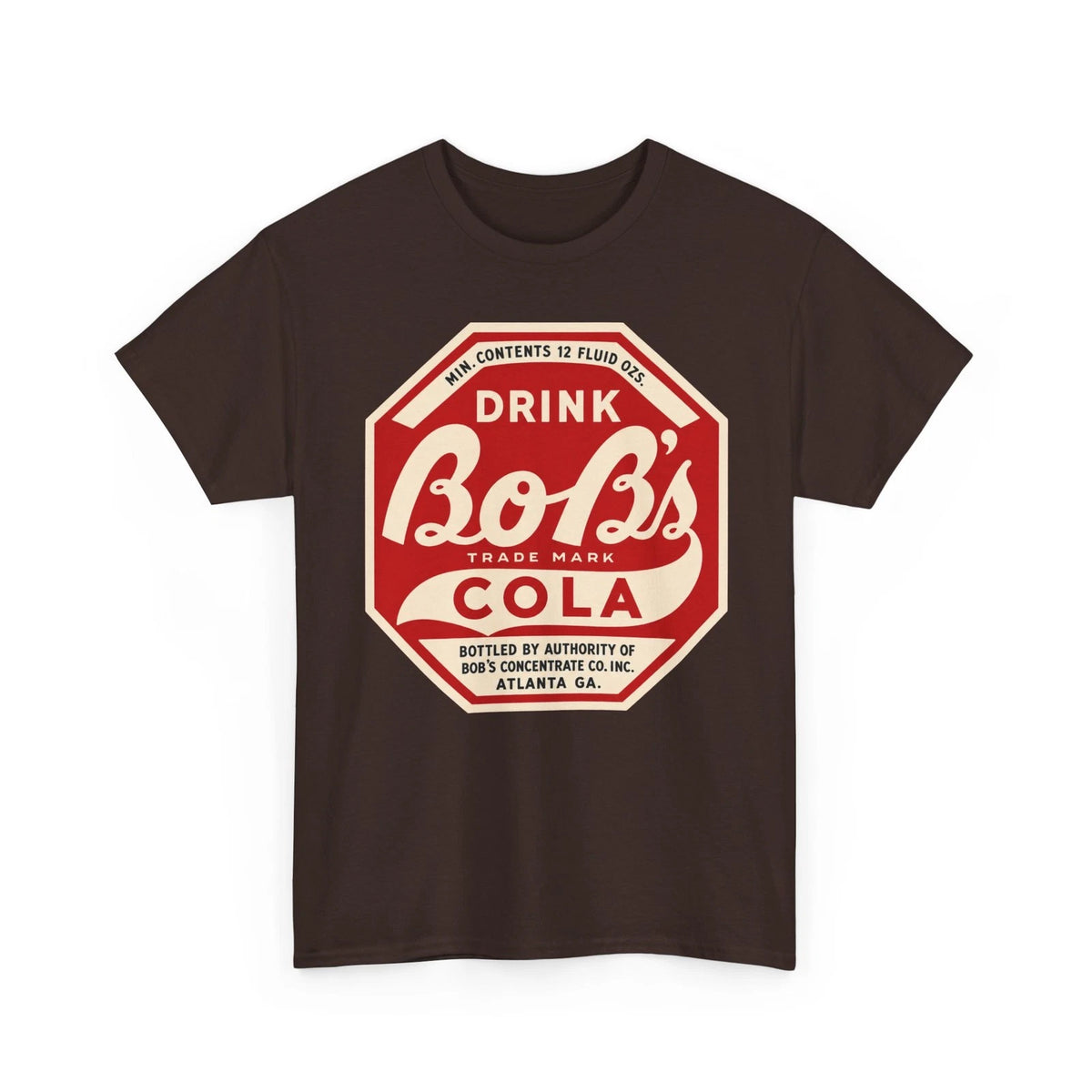 Drink Bob's Cola Atlanta GA Pop Bottle Soft Drink Retro Soda T-Shirt