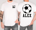 Personalised Football Shirt Custom Name Initials Soccer Tee Team Gift Xmas Tops Unisex