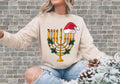 Hanukkah Lights Santa Unisex Hoodie Tshirt Men Women Unisex N239