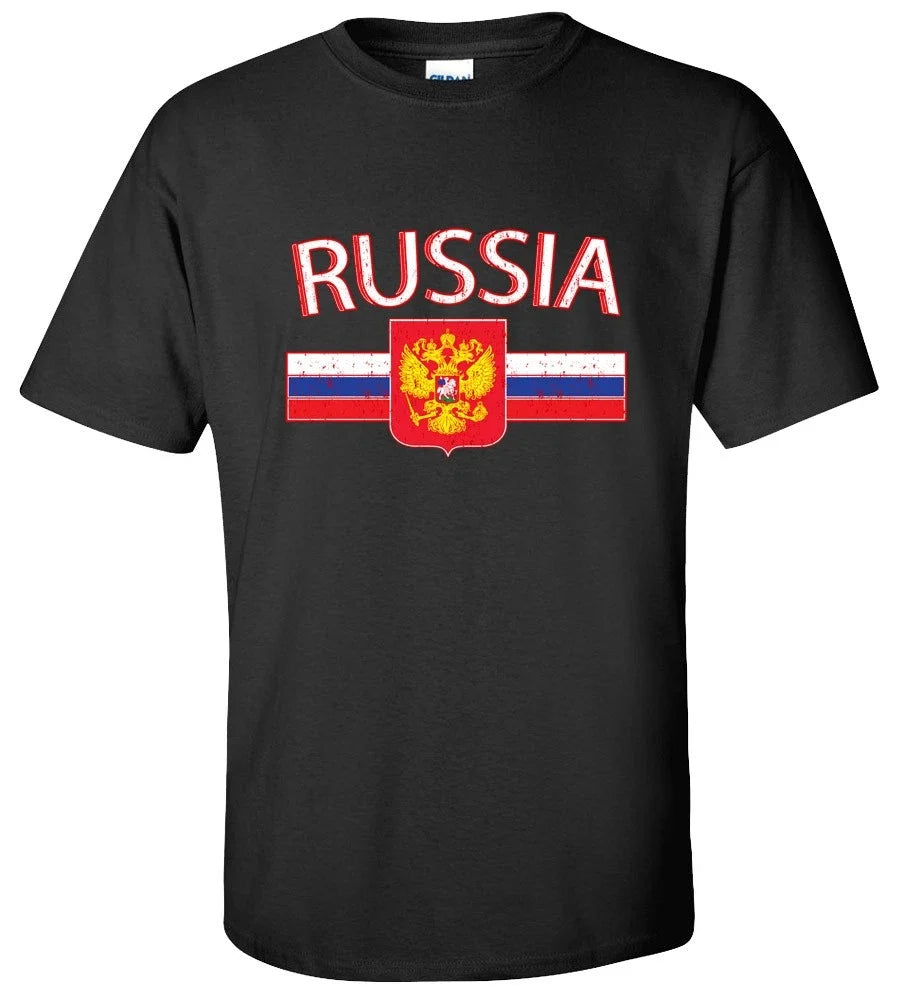 Russia Soccer Football - Russian Fan Team Crest Jersey Tee Unisex