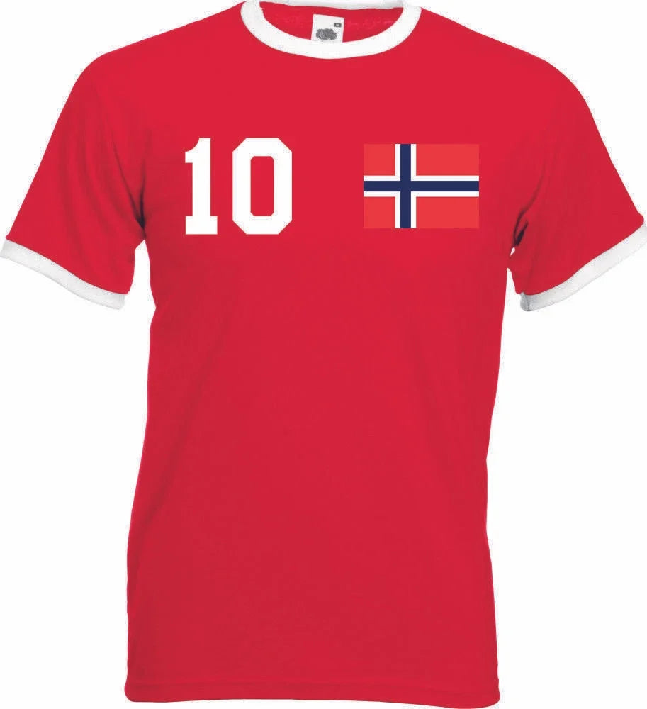 Youth Designz Men's Norway with DESIRED NAME + NUMBER Jersey European Cup Unisex