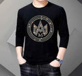 New Men Luxury Diamond Rhinestones Fashion Black Long High Quality Unisex