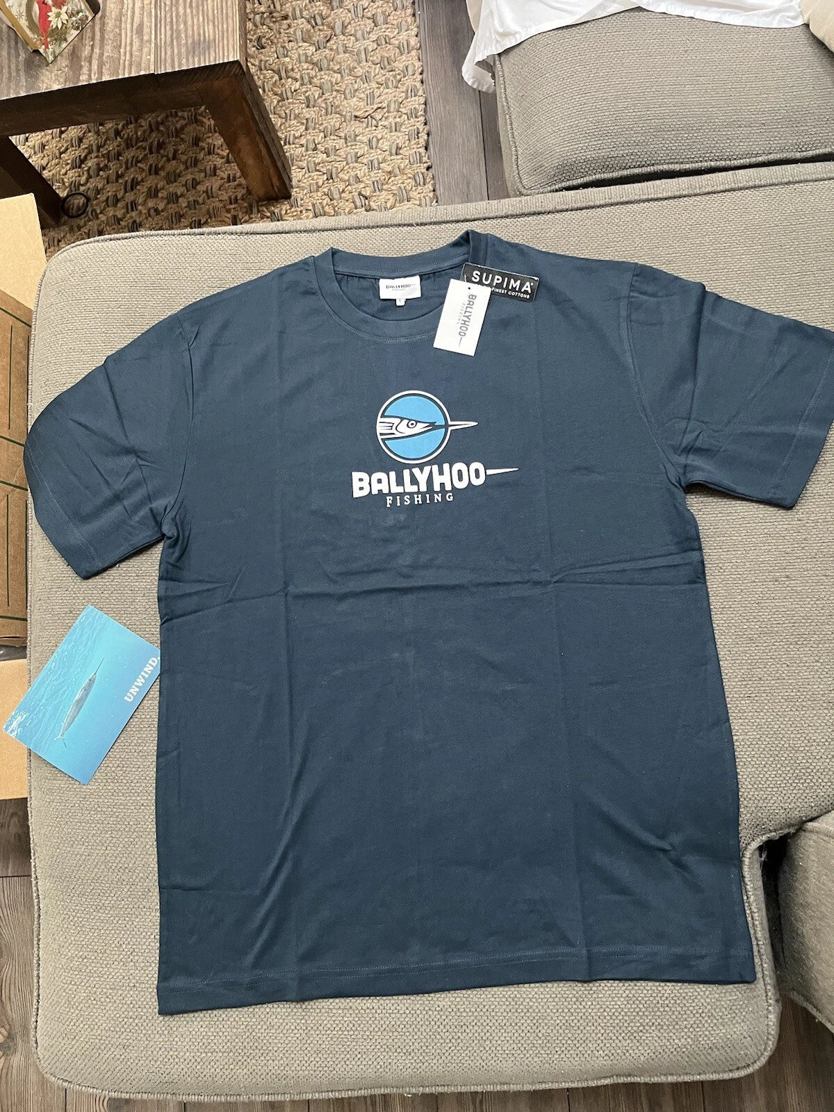 Ballyhoo Supima Short Sleeve Navy Blue Unisex