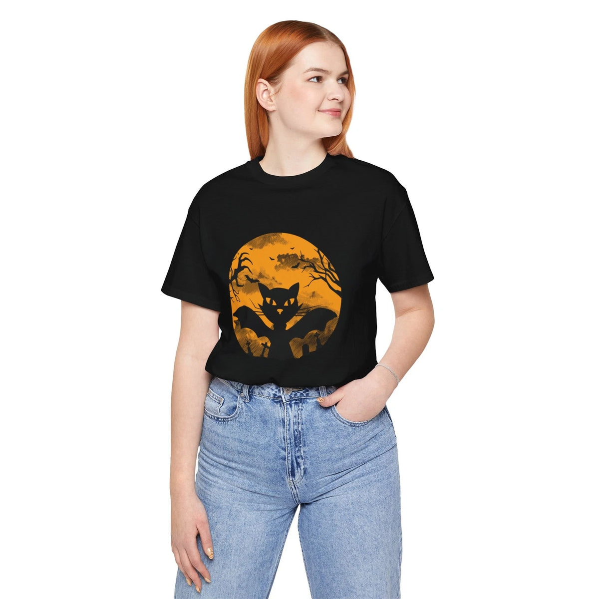 Halloween Cat Moon T-Shirt