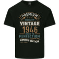 Premium Vintage 80th Birthday 1946 Mens Cotton Tee Top Unisex