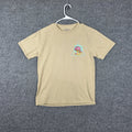 Miken Mushroom Graphic T-Shirt Mens Medium Tan Psychedelic Space UFO Tee