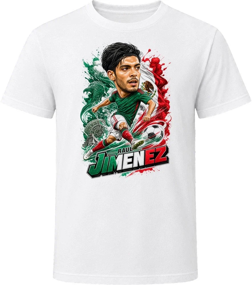 Raul Jimenez Mexico Soccer Caricature 2026 World Cup T Shirt Unisex