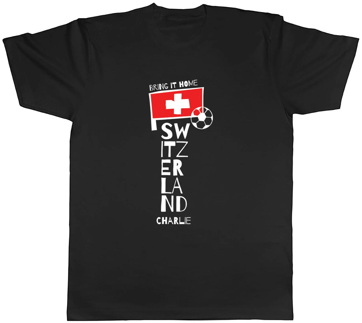 Personalised Switzerland Football Men Bring it Home Soccer Supporter Tee Unisex