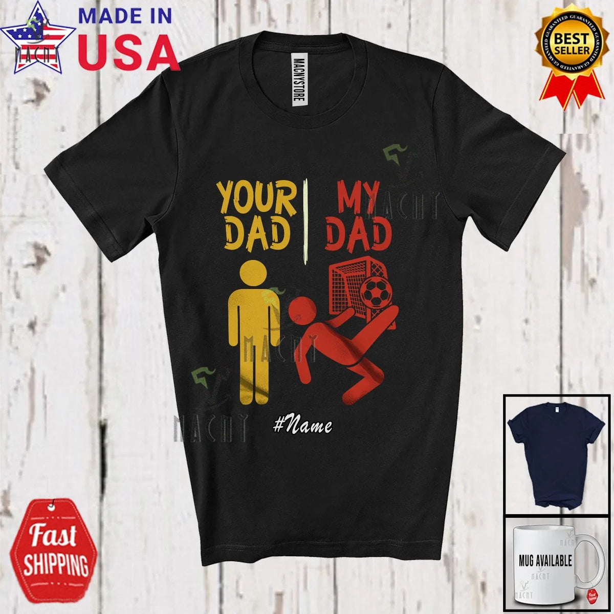 Custom Name Vintage Soccer Compare Normal Dad; Father's Day Player Family Shirt Unisex