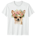Watercolor Chihuahua With Floral Womens Chihuahua Dog Mothers Day Unisex