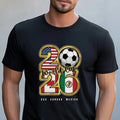 World Cup 2026 T Shirt USA Canada Mexico Soccer Graphic Tee Unisex