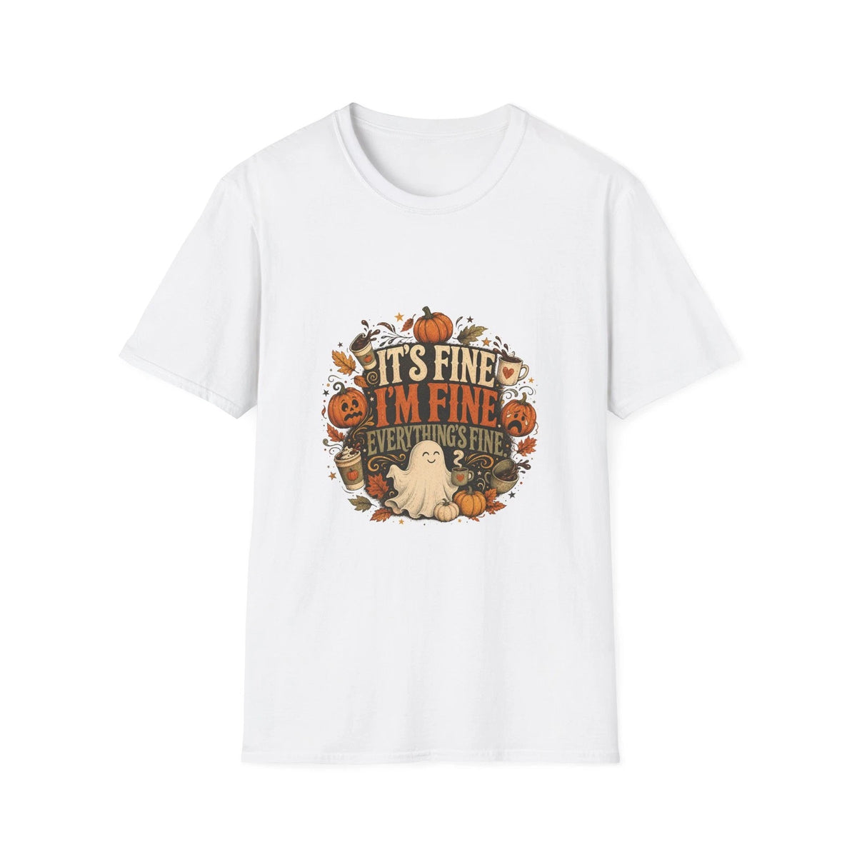It's Fine I'm Fine Everything's Fine Shirt Funny Sarcastic Graphic Tee Women