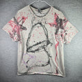Gildan Mushroom T-Shirt Heavy Mens L Beige Crew Neck Short Sleeve sleeves