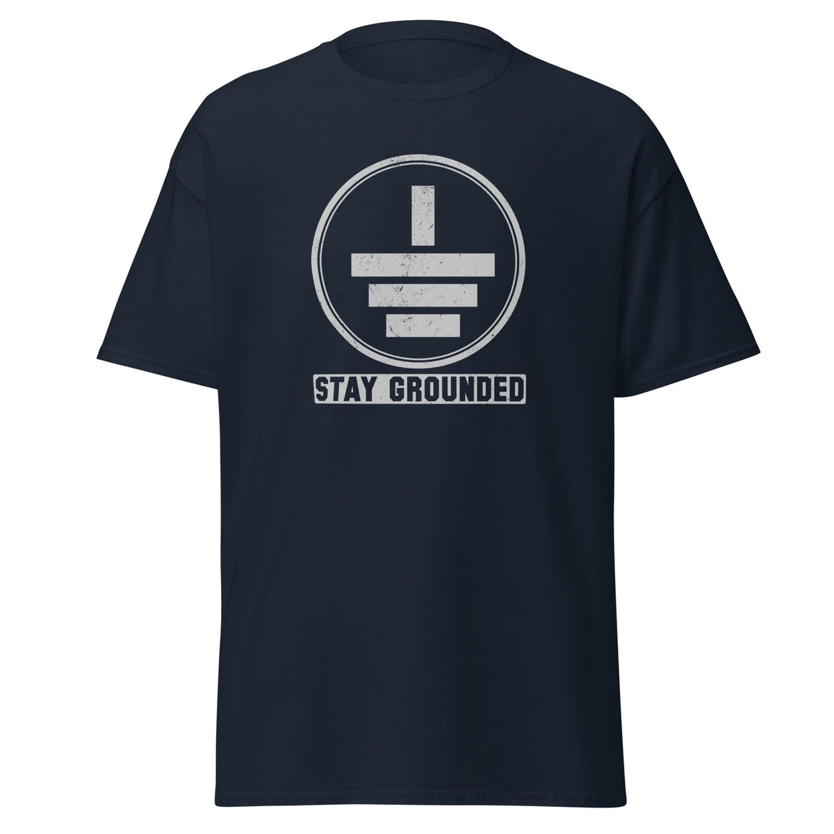 Funny Electrician T-Shirt "Stay Grounded" - Sparky Trade Humor Graphic Tee