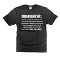 Mens Firefighter T-shirt Firefighter Definition T-Shirt Firefighter Hero Shirt