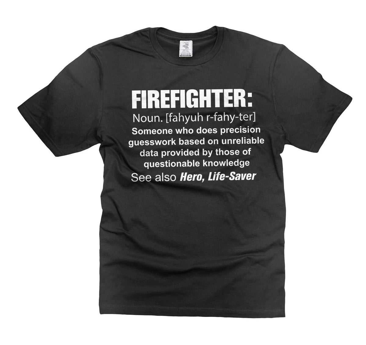 Mens Firefighter T-shirt Firefighter Definition T-Shirt Firefighter Hero Shirt