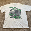 Vintage 90s Soccer XL Tultex Live to Play Play to Live Football USA Made Unisex