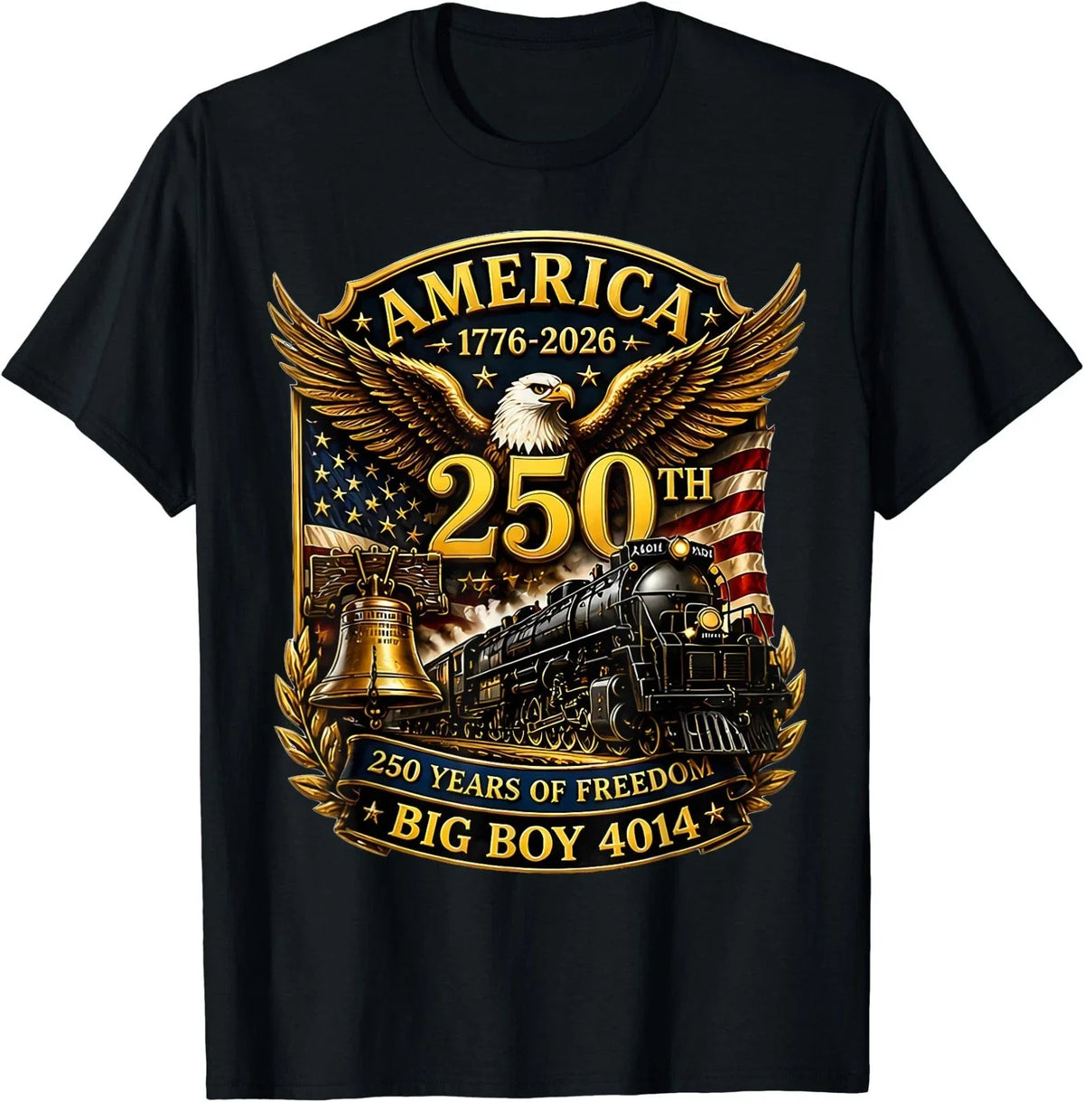 Big Boy 4014 Train USA 250th Anniversary Patriotic American Unisex