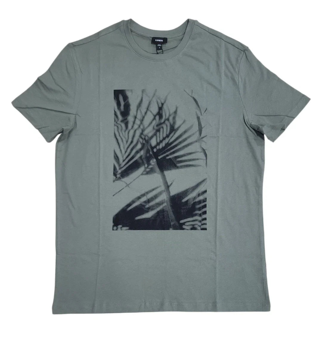 Express Short Sleeve Soft Comfortable Crew Neck Graphic Tee green Large Unisex