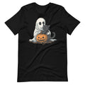 Halloween Ghost Black Cat Pumpkin Shirt Cute Spooky Jack O Lantern Cat T-Shirt