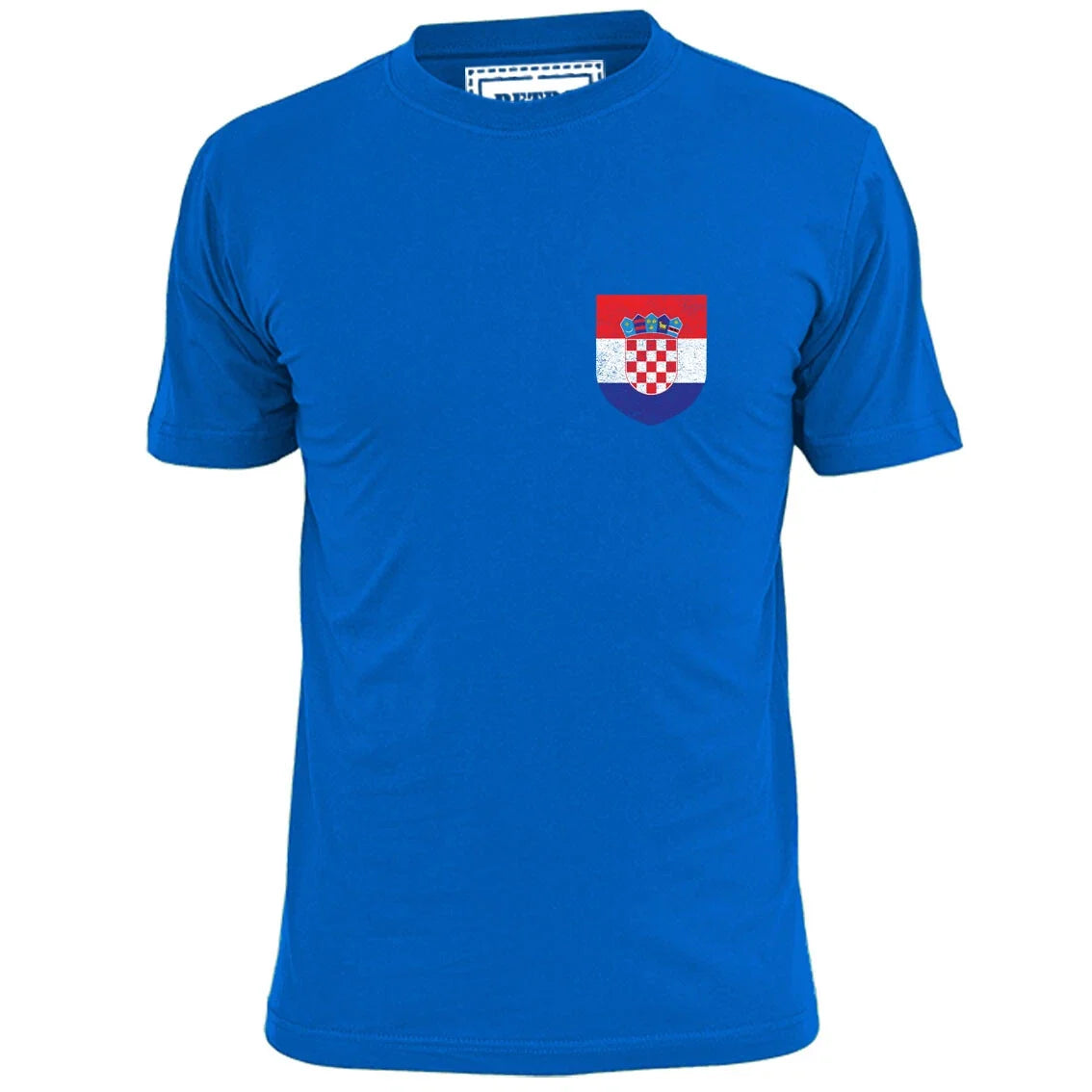 Mens Croatia Pocket Shield Badge Football T Shirt Soccer Footy Unisex