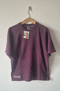 Vintage ALL YOU NEED T-Shirt Y2K 2000s Waffle Ribbed Burgundy Made in Italy NWT