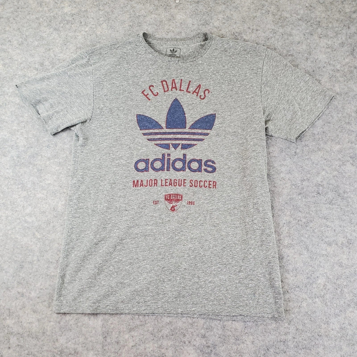 FC Dallas Shirt Mens Medium Gray Crew Neck Short Sleeve Graphic Soccer Stretch Unisex