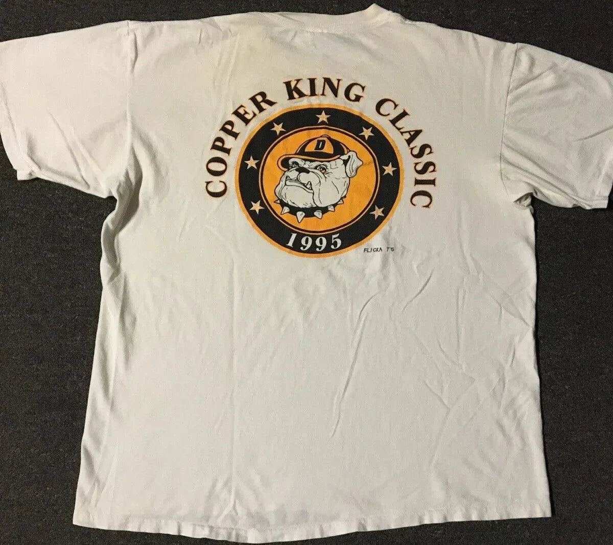 Vtg 90s Bulldogs Copper King Classic Faded Shirt L Arizona School PE Grunge Dog Unisex