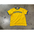 Colombia Soccer Jersey Ringer Tee - Yellow Size Medium Unisex