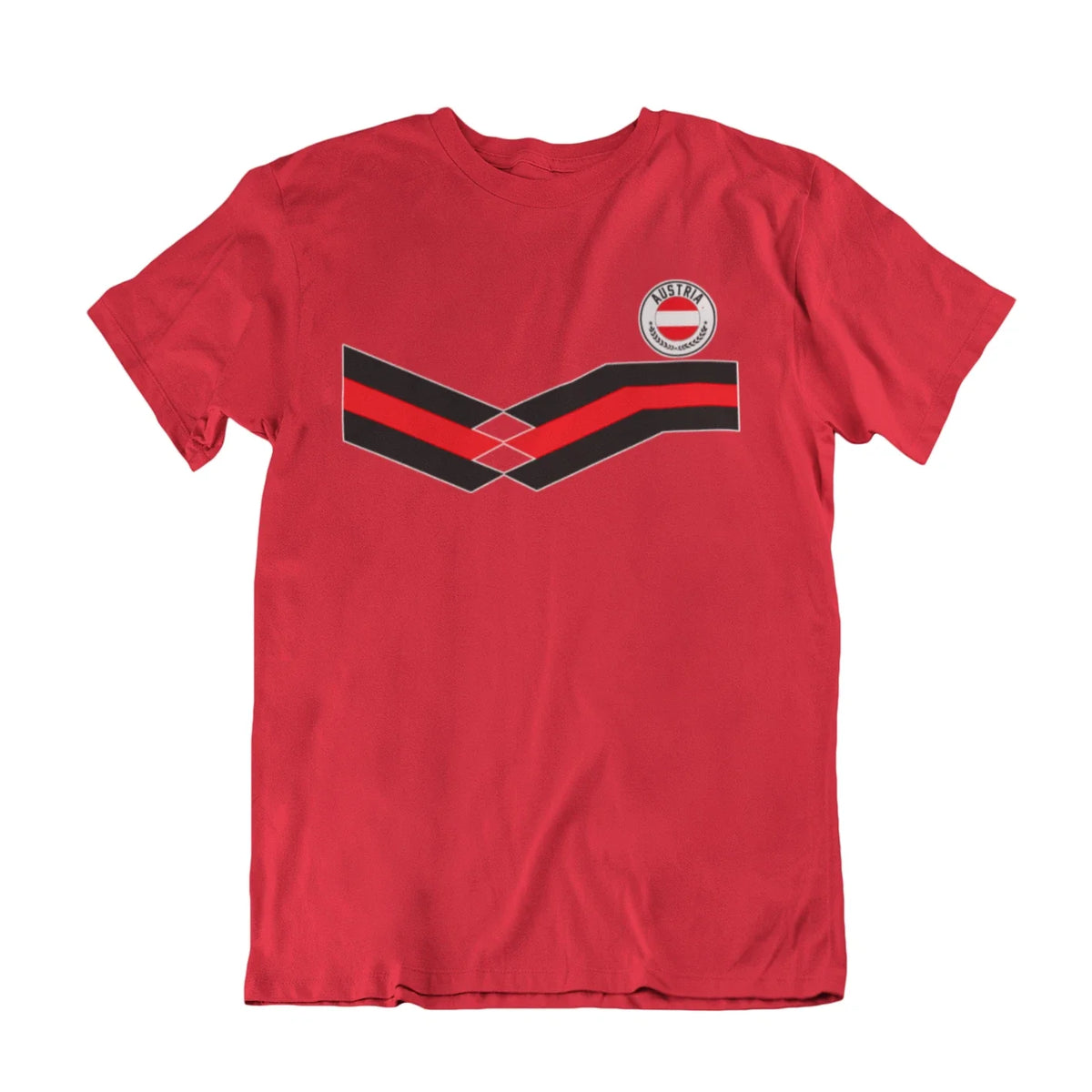 Mens AUSTRIA Retro Strip Style Football Tee World Cup 2026 Kit Jersey Unisex