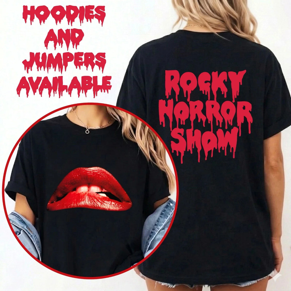 Rocky Horror Show Funny Lips Cult Classic Halloween Unisex Gift Top Unisex