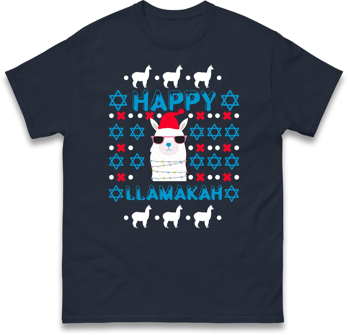 Happy llamakah Christmas Holiday T Shirt,Hanukkah Celebration,Offensive Tee
