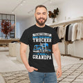 Trucker Grandpa Funny Semi Truck Driver Grandfather Graphic T-Shirt