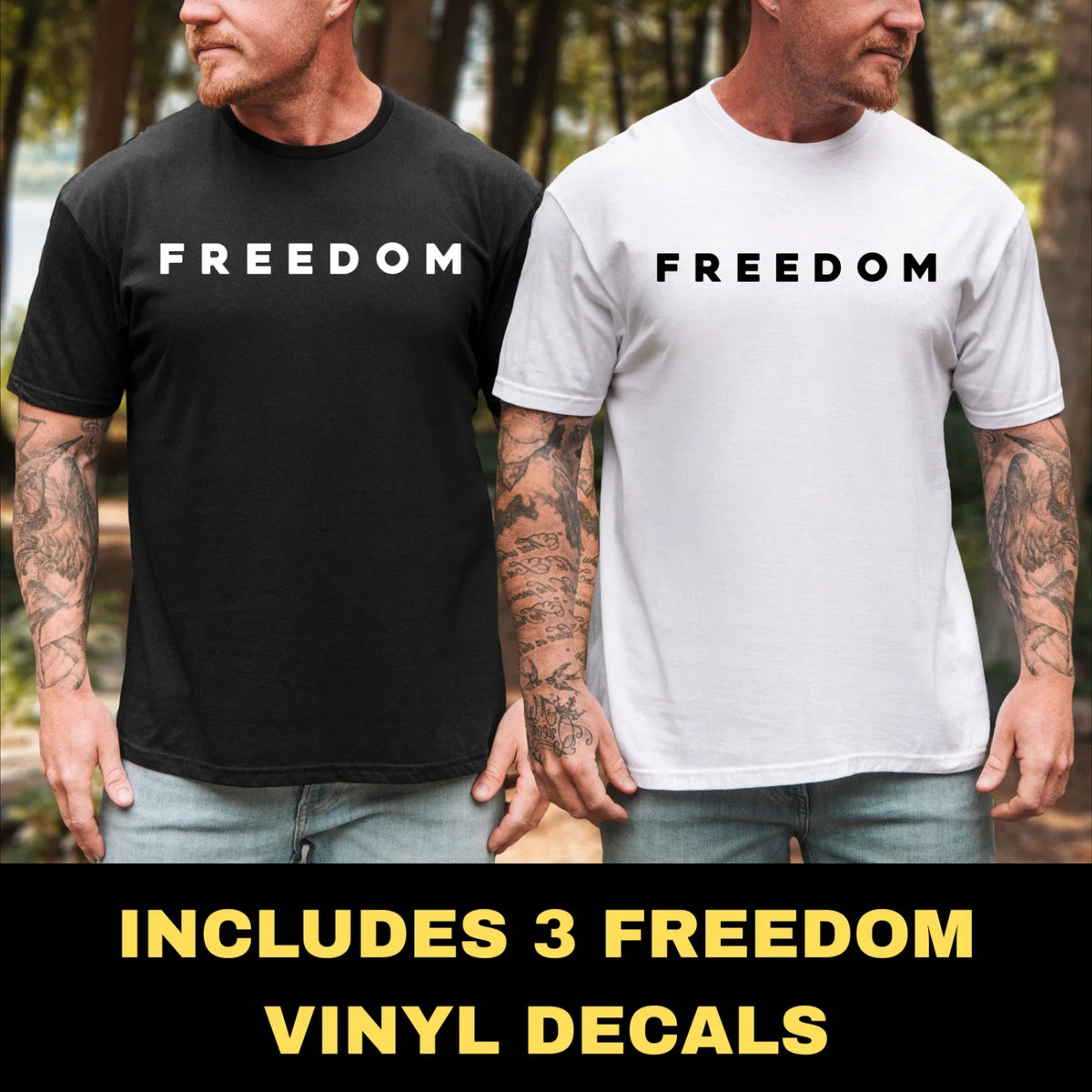 Charlie Kirk Freedom Soft Style American Patriot with 3-Vinyl Decals Unisex