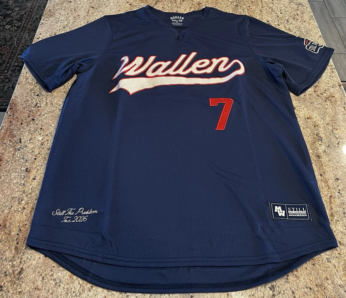 Morgan Wallen Still The Problem Tour Official Merch Baseball Jersey Size Large Unisex