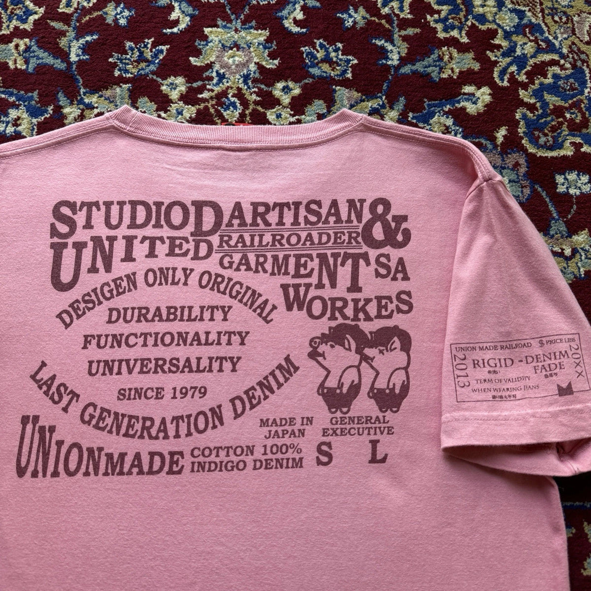 Studio D’Artisan United Railroaders Union Made Denim Japanese brand Tee Workwear