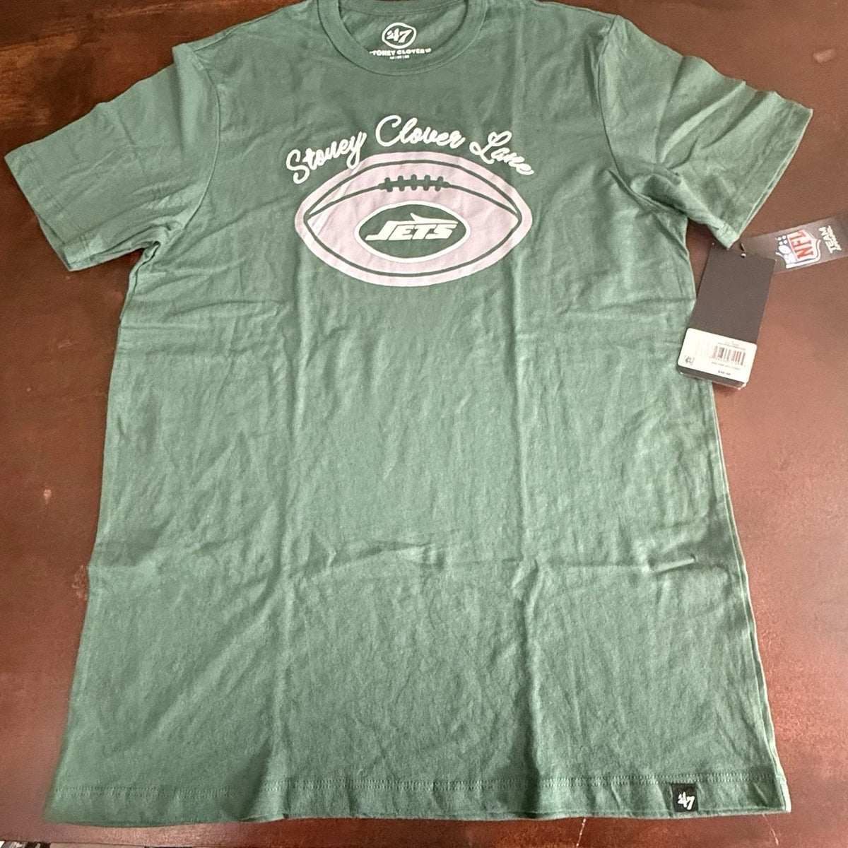 Stoney Clover Lane X '47 New York Jets Elm Green T shirt sportswear tee Medium Unisex