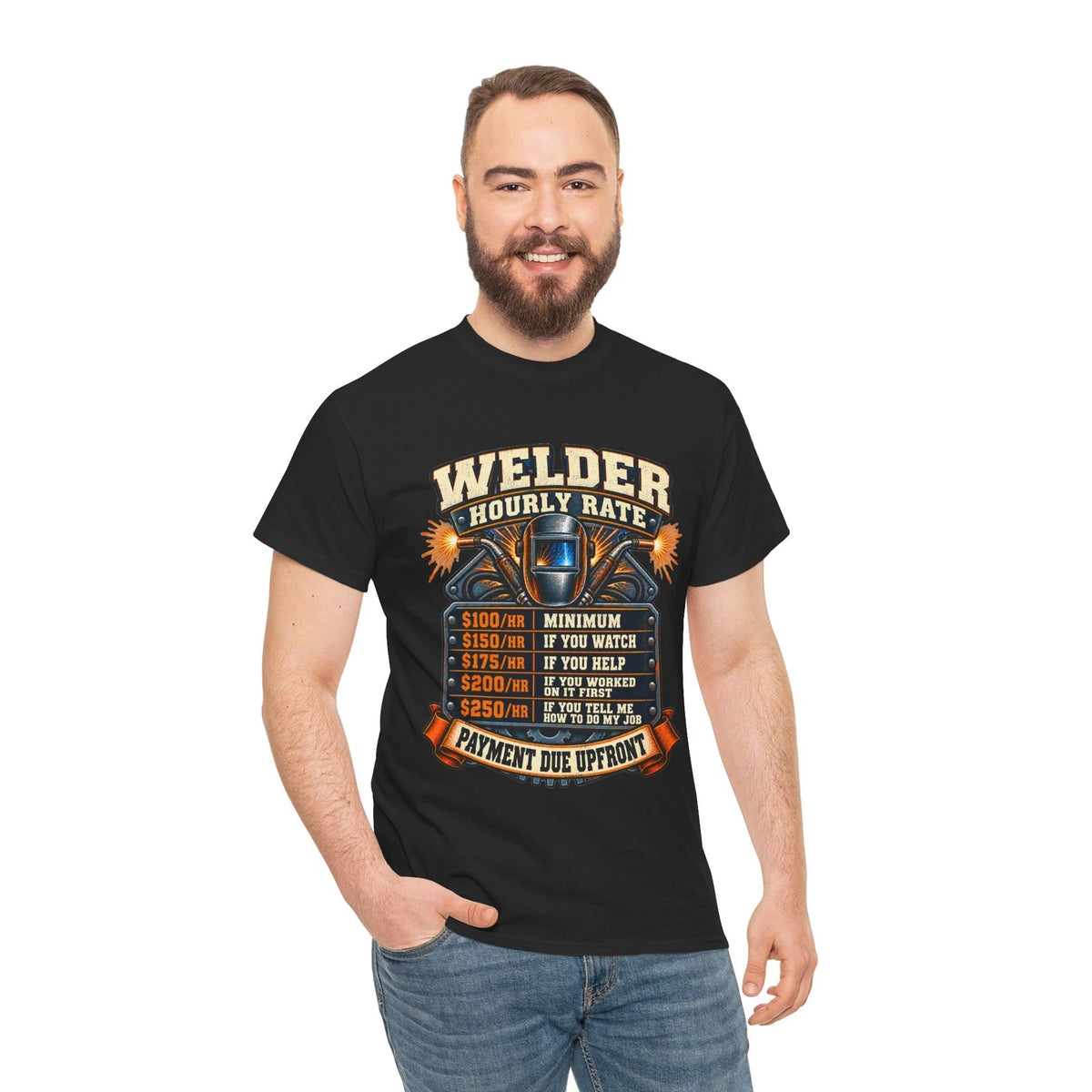 Welder Hourly Rate Shirt Funny Welding Humor Tee Gift for Welder Men