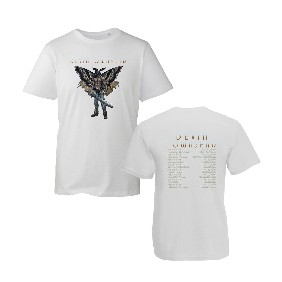 Devin UK Tour Townsend T Shirt Metamorphosis Solo 2026 Concert Dates Moth Tee