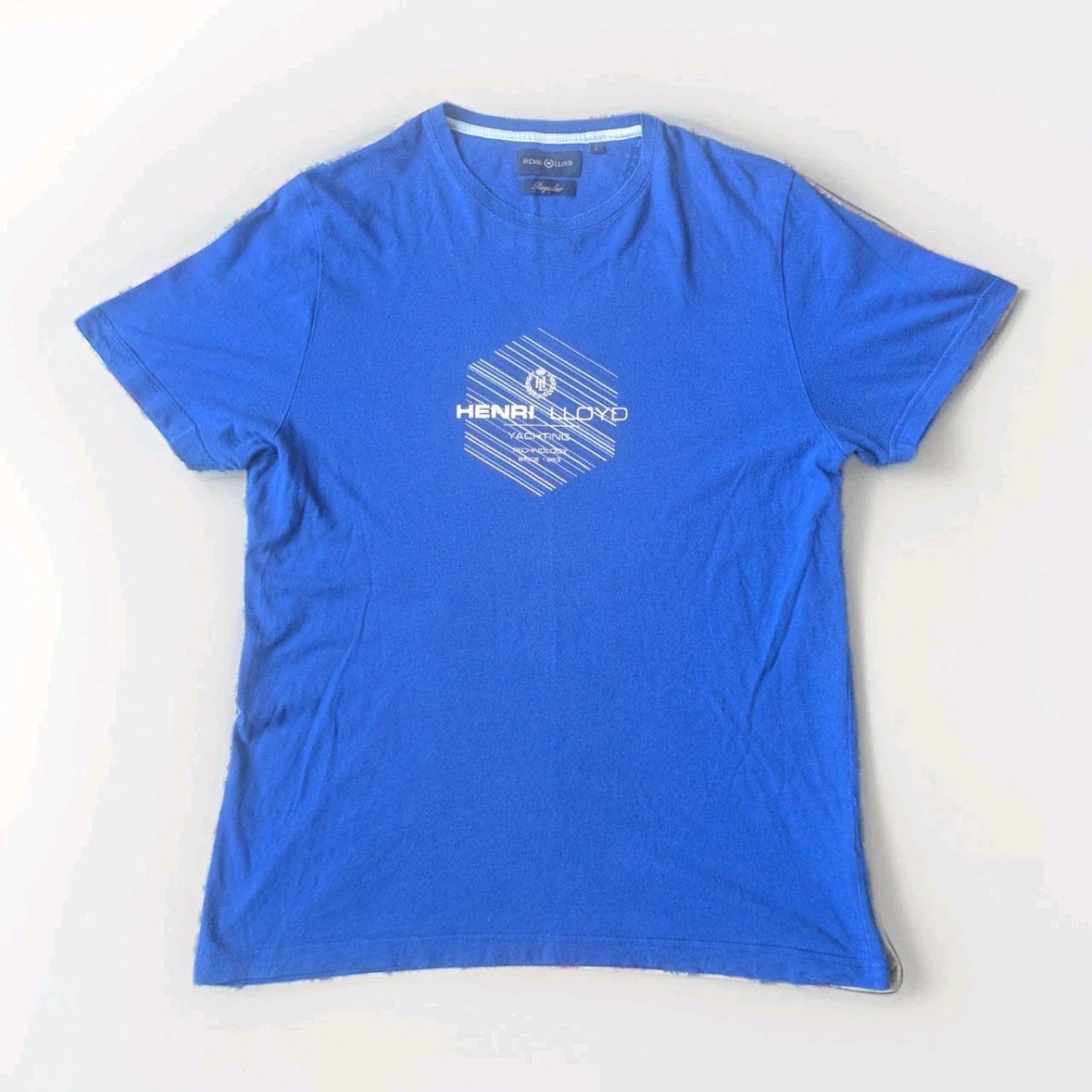 HENRI LLOYD YACHTING BLUE Regular Fit Tee Smart Top Mens Size Large Unisex
