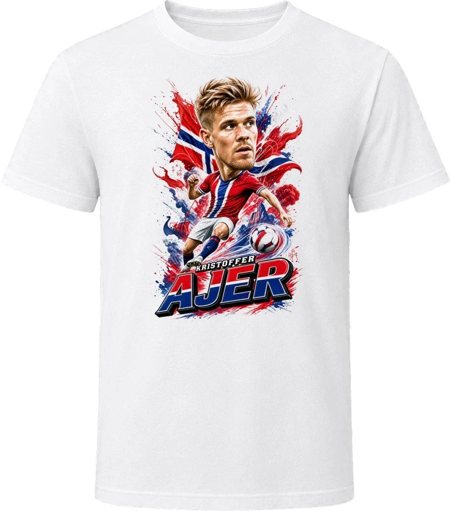 Kristoffer Ajer Norway Soccer Caricature 2026 World Cup T Shirt Unisex