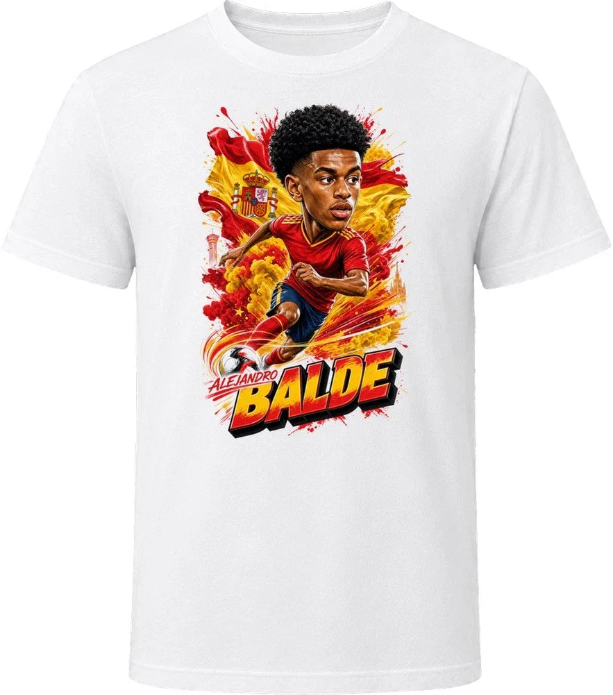 Alejandro Balde Spain Soccer Caricature 2026 World Cup T Shirt Unisex