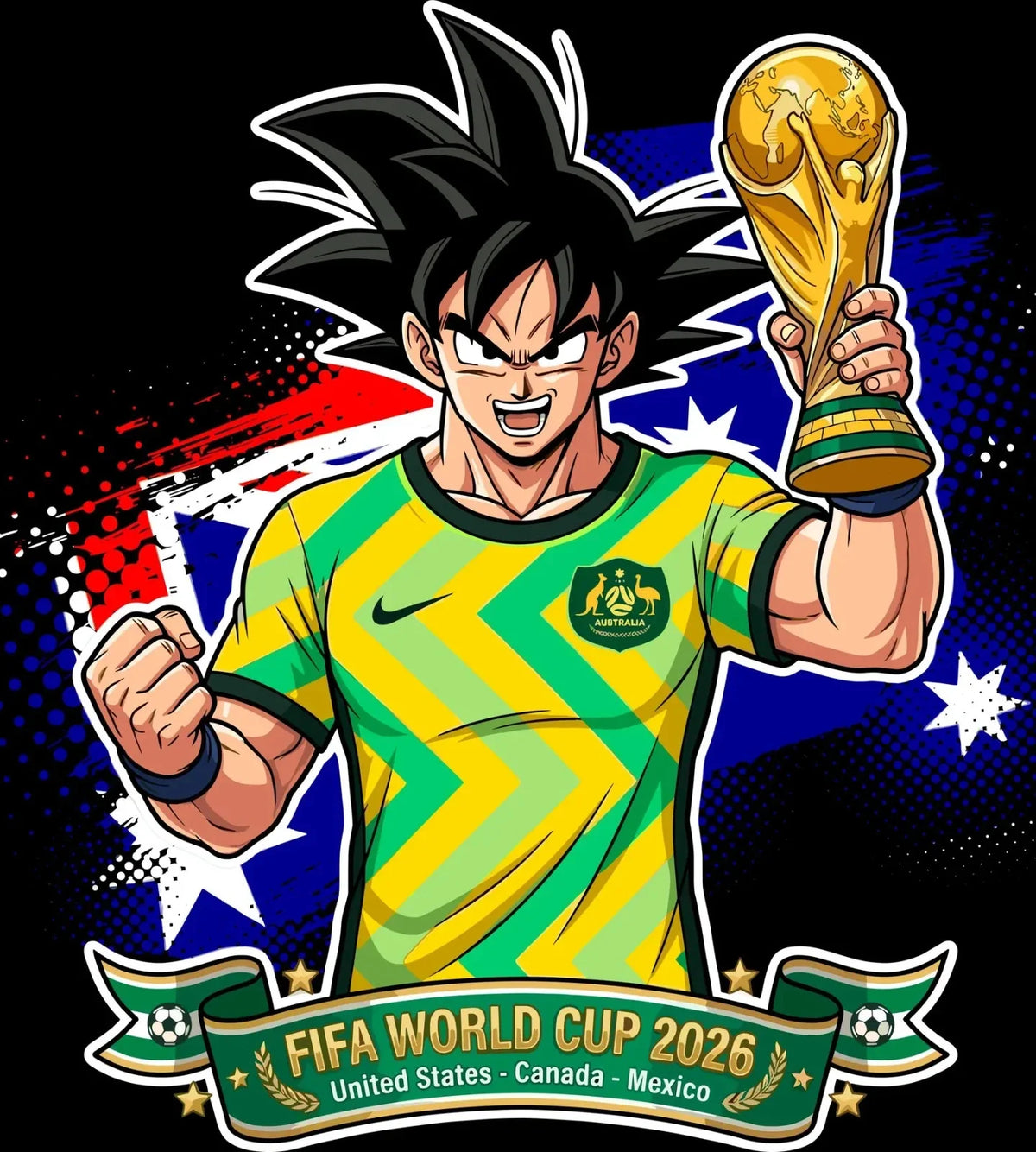australlia World Cup Football DTF Iron On Heat Transfer Unisex Soccer T shirt Unisex