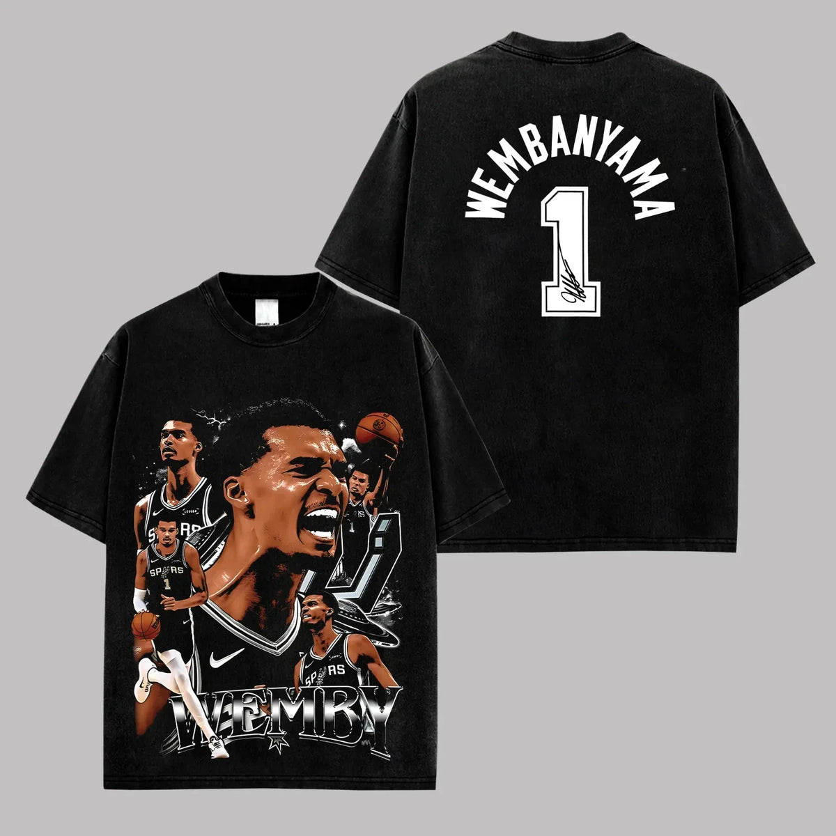 [ ✨ 100% Cotton] Victor Wembanyama - Wemby 1 Premium Cotton , Vintage Spu Unisex