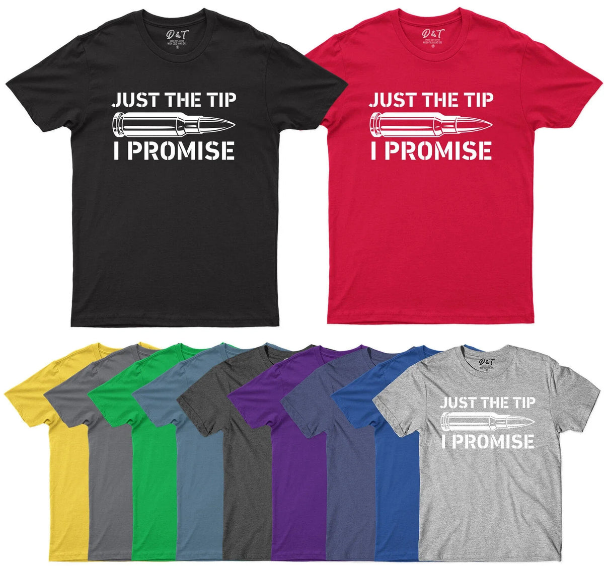Just The Tip I Promise Funny Mens T Shirt Sarcastic Rude Joke Retro Tee Unisex