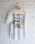 Vintage Thrashed Distressed Work Promo T Shirt Men's XL Paint Splattered Cars
