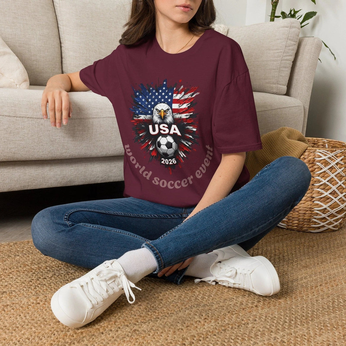 USA Eagle Flag Soccer | World Soccer 2026 Unisex